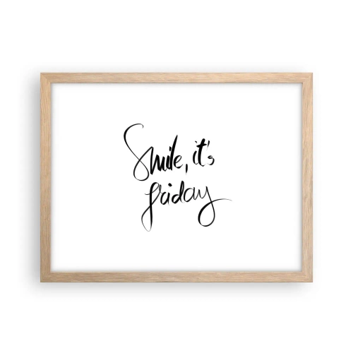 Affisch i ram av ljusek - Riktig glädje - 40x30 cm