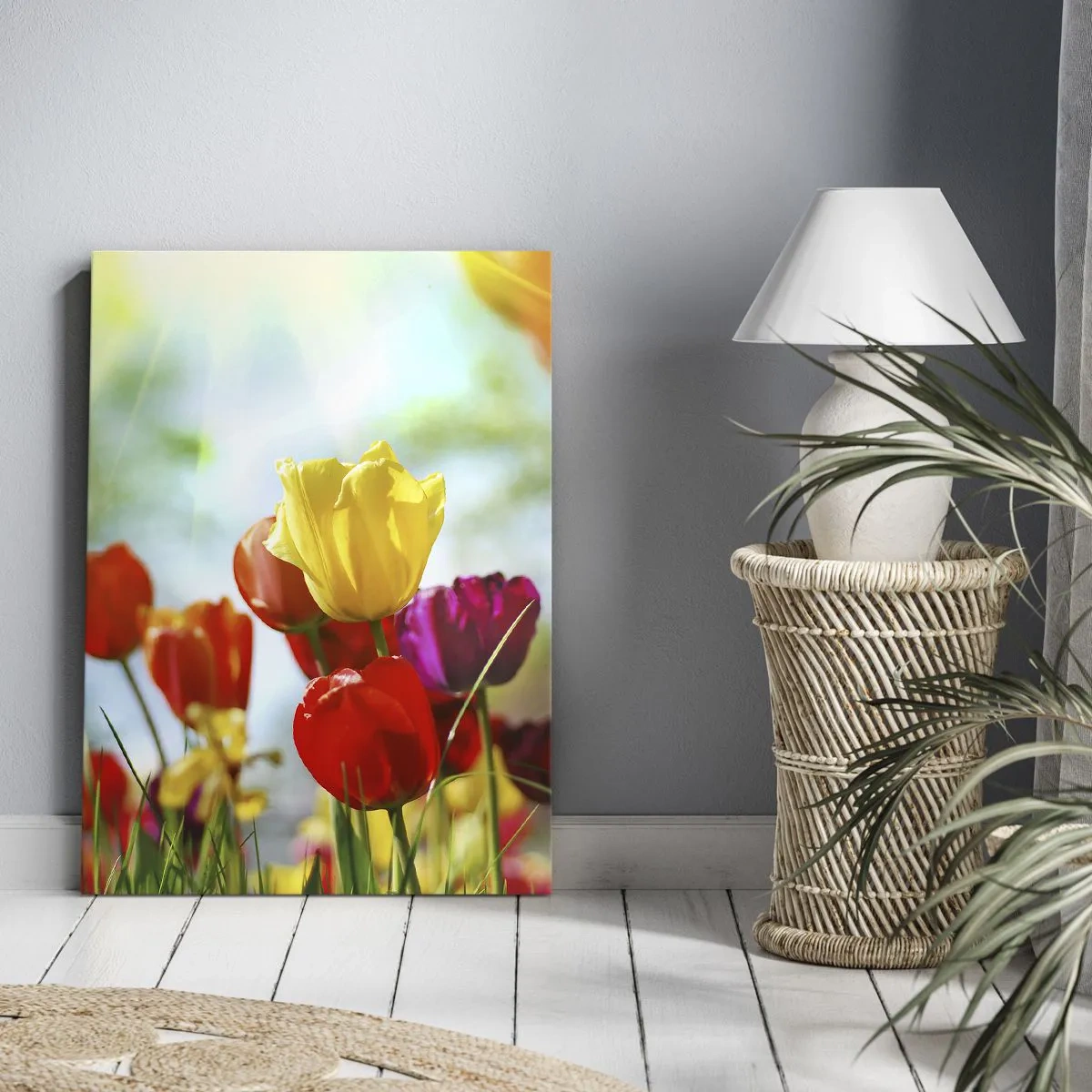 Canvastavla - Bild på duk - Solens alla färger - 55x100 cm