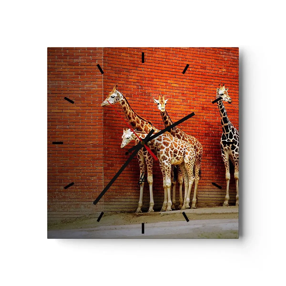 Väggklocka - Klocka på glas - Ser ni någon akacia? - 30x30 cm