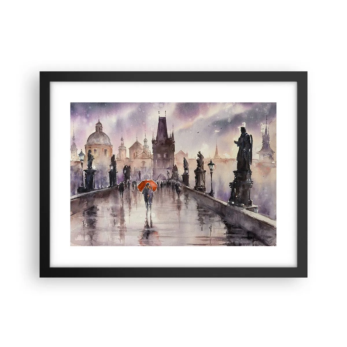 Affisch i svart ram - Människor förändras inte - 40x30 cm