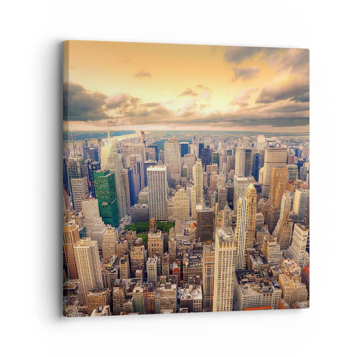Canvastavla - Bild på duk - Förgylld metropolis - 30x30 cm