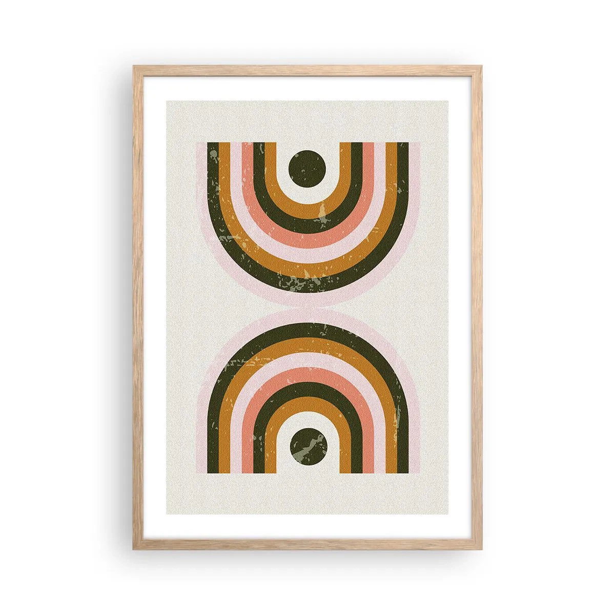 Affisch i ram av ljusek - Tvillingabstraktion - 50x70 cm