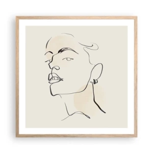 Affisch i ram av ljusek - Stolt blick - 60x60 cm