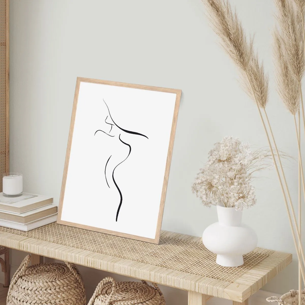 Affisch i ram av ljusek - Svårfångad som en våg - 70x100 cm