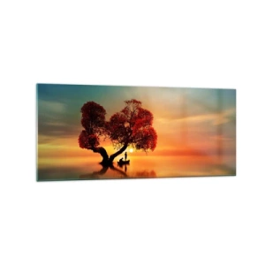 Glastavla - Bild på glas - Avlägsen tystnad - 120x50 cm