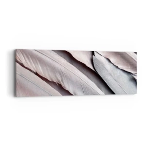 Canvastavla - Bild på duk - I rosa silver - 90x30 cm