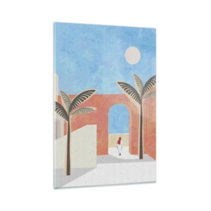 Glastavla - Bild på glas - En arabisk dag - 80x120 cm