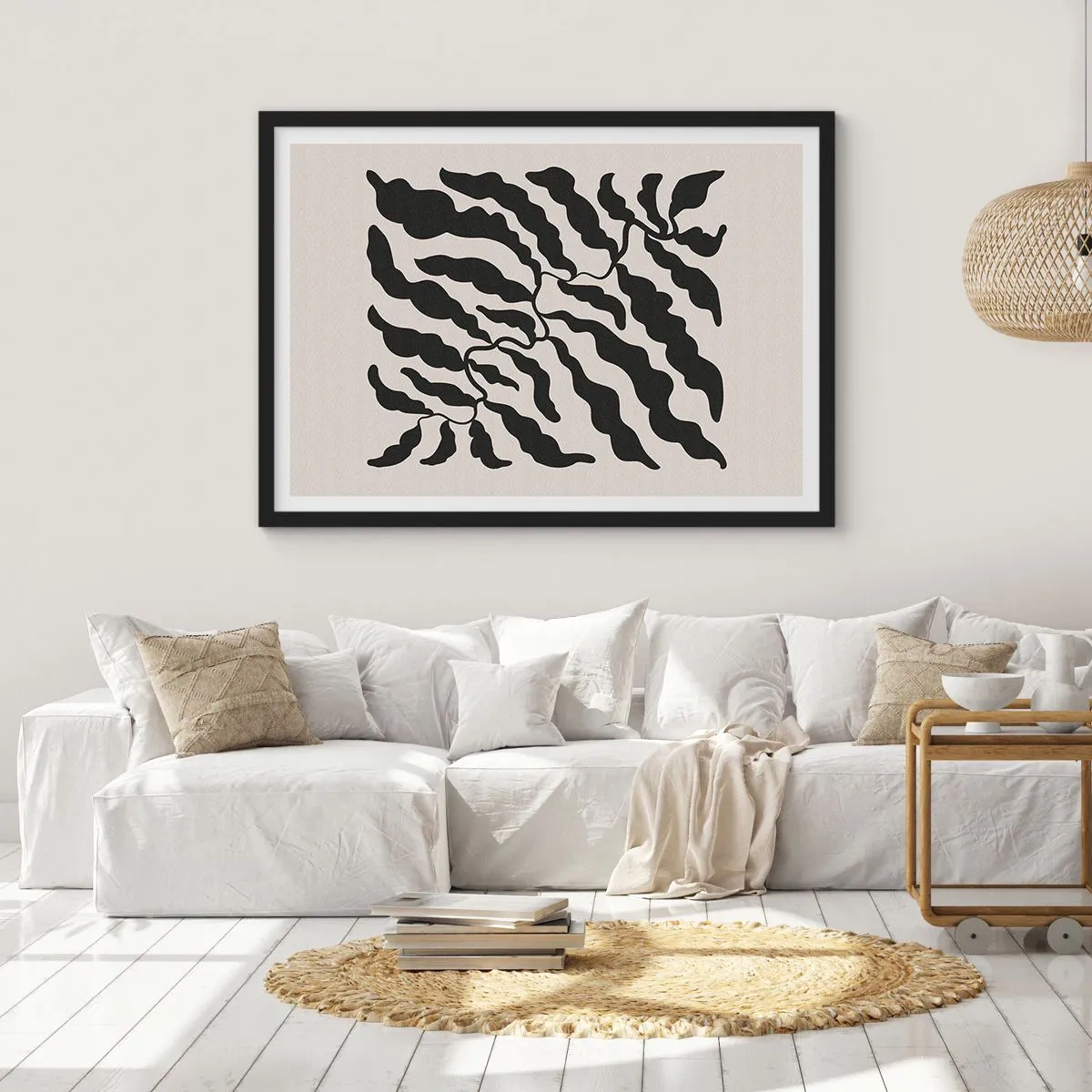 Affisch i svart ram - Kvadratens natur - 50x40 cm