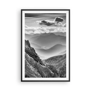 Affisch i svart ram - Ända fram till horisonten - 61x91 cm