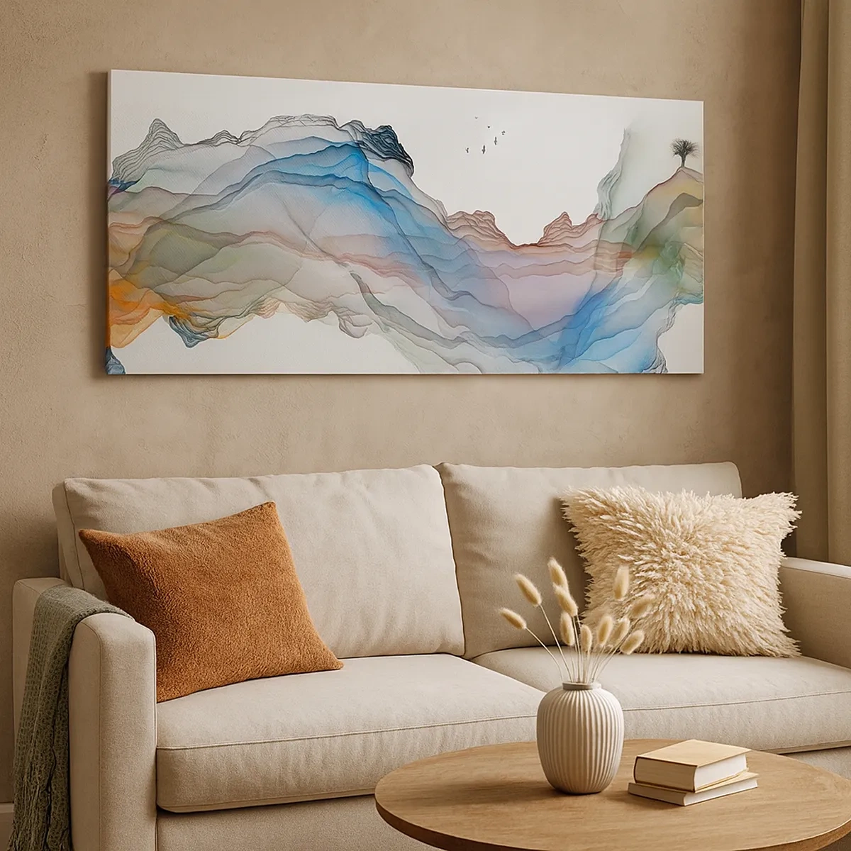 Canvastavla - Bild på duk - Mot kristallfjäll - 30x30 cm