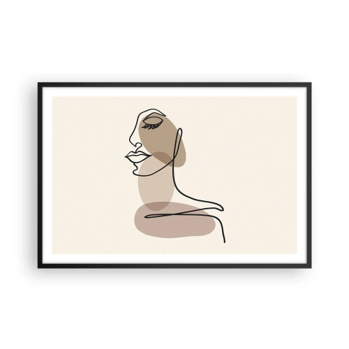 Affisch i svart ram - Skönhetens säkra linje - 91x61 cm