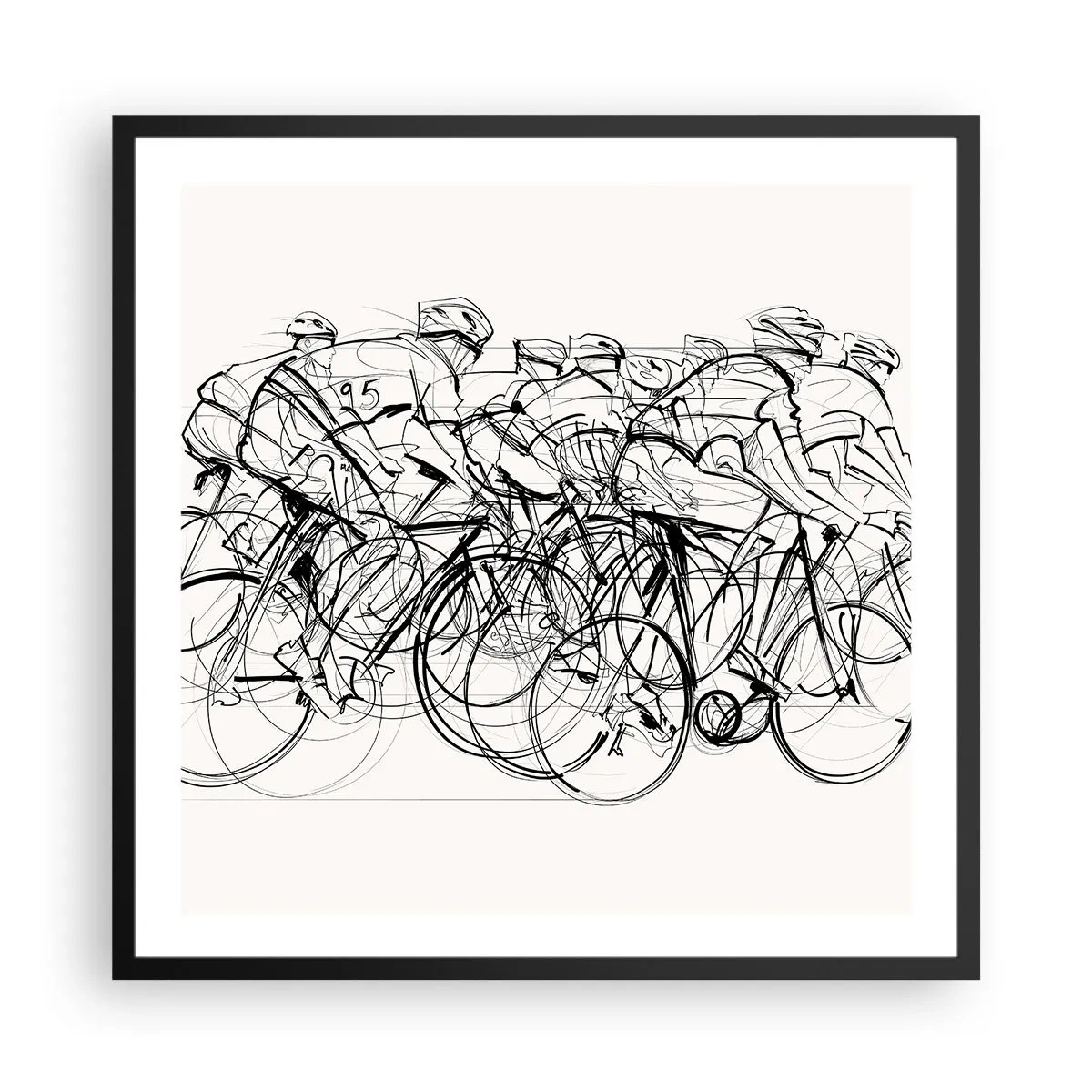 Affisch i svart ram - Lagarbete - 60x60 cm