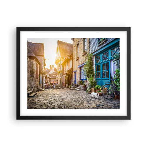 Affisch i svart ram - Stadens vita ande - 50x40 cm