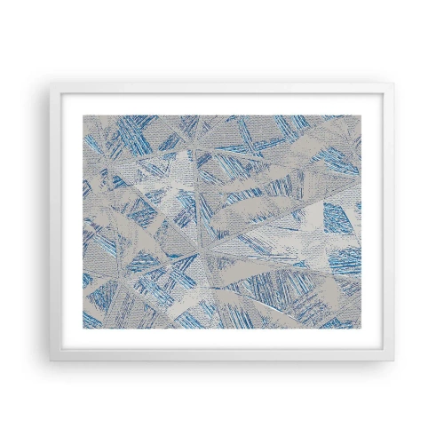 Affisch i vit ram - I en gråblå labyrint - 50x40 cm