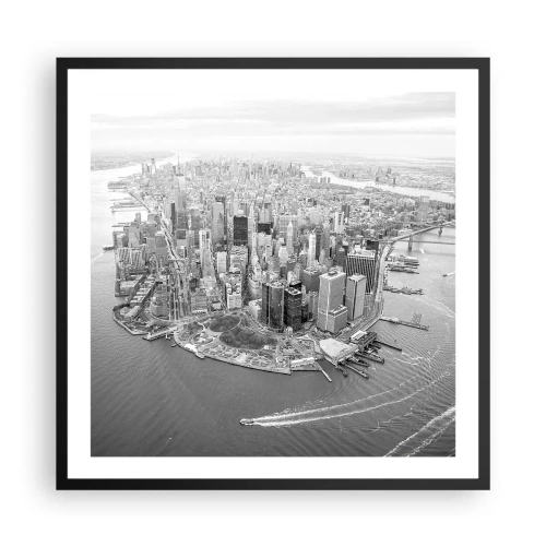 Affisch i svart ram - Hur man inte älskar? - 60x60 cm