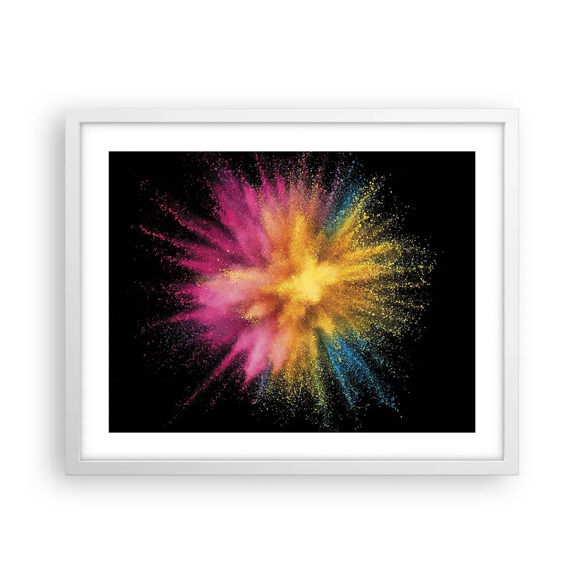 Affisch i vit ram - Färgerna föds  - 50x40 cm