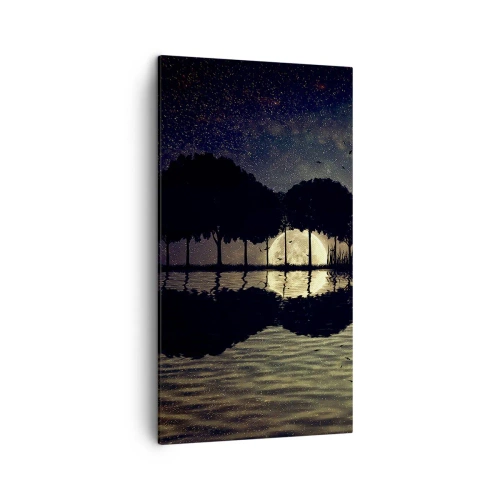 Canvastavla - Bild på duk - En natt i världens ände - 45x80 cm