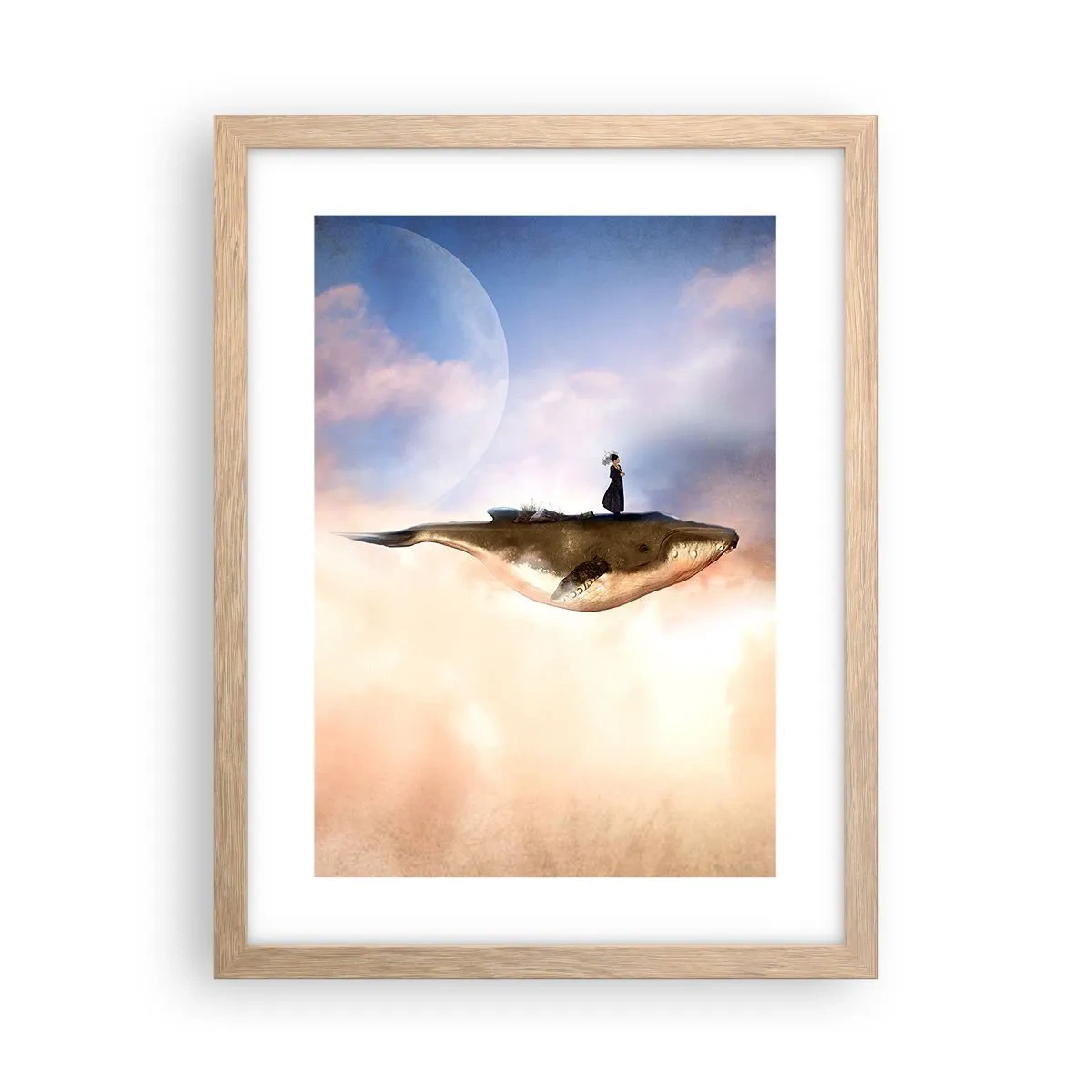 Affisch i ram av ljusek - Överrealistisk resa - 30x40 cm