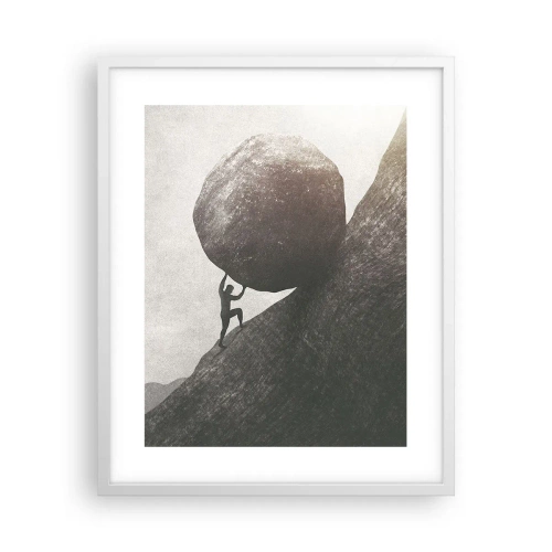 Affisch i vit ram - Jag tror i strid mot hoppet - 40x50 cm