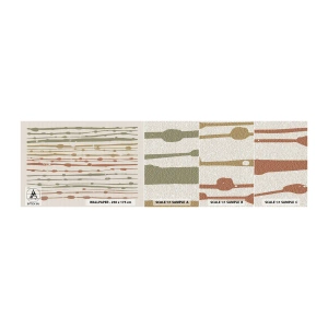 Fototapet Prov Standard Eco - Musikalisk färgnotation - Minimalism, Pastell, Bit - 100x30 cm