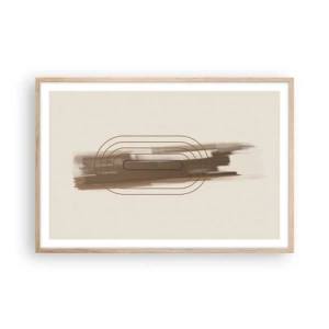 Affisch i ram av ljusek - Grå blåst - 91x61 cm