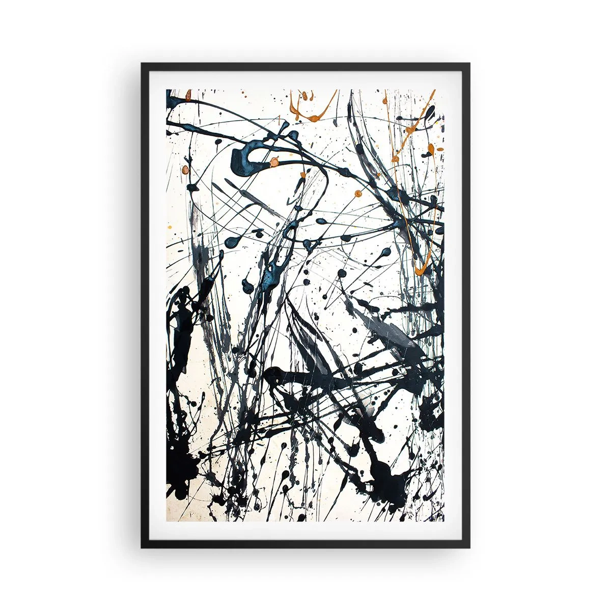 Affisch i svart ram - Expressionistisk abstraktion - 61x91 cm