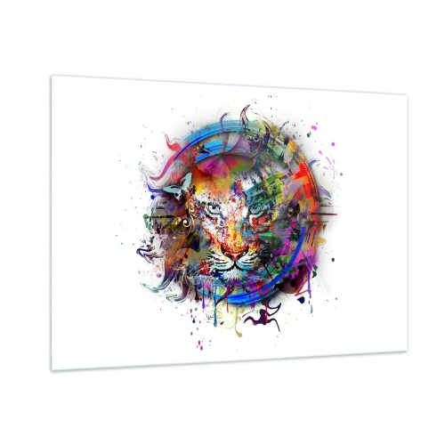 Glastavla - Bild på glas - Lurar bakom regnbågen - 100x70 cm