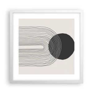 Affisch i vit ram - Darr och säkerhet - 40x40 cm