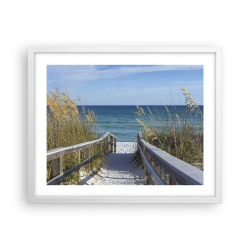 Affisch i vit ram - I solen, i vinden - 50x40 cm