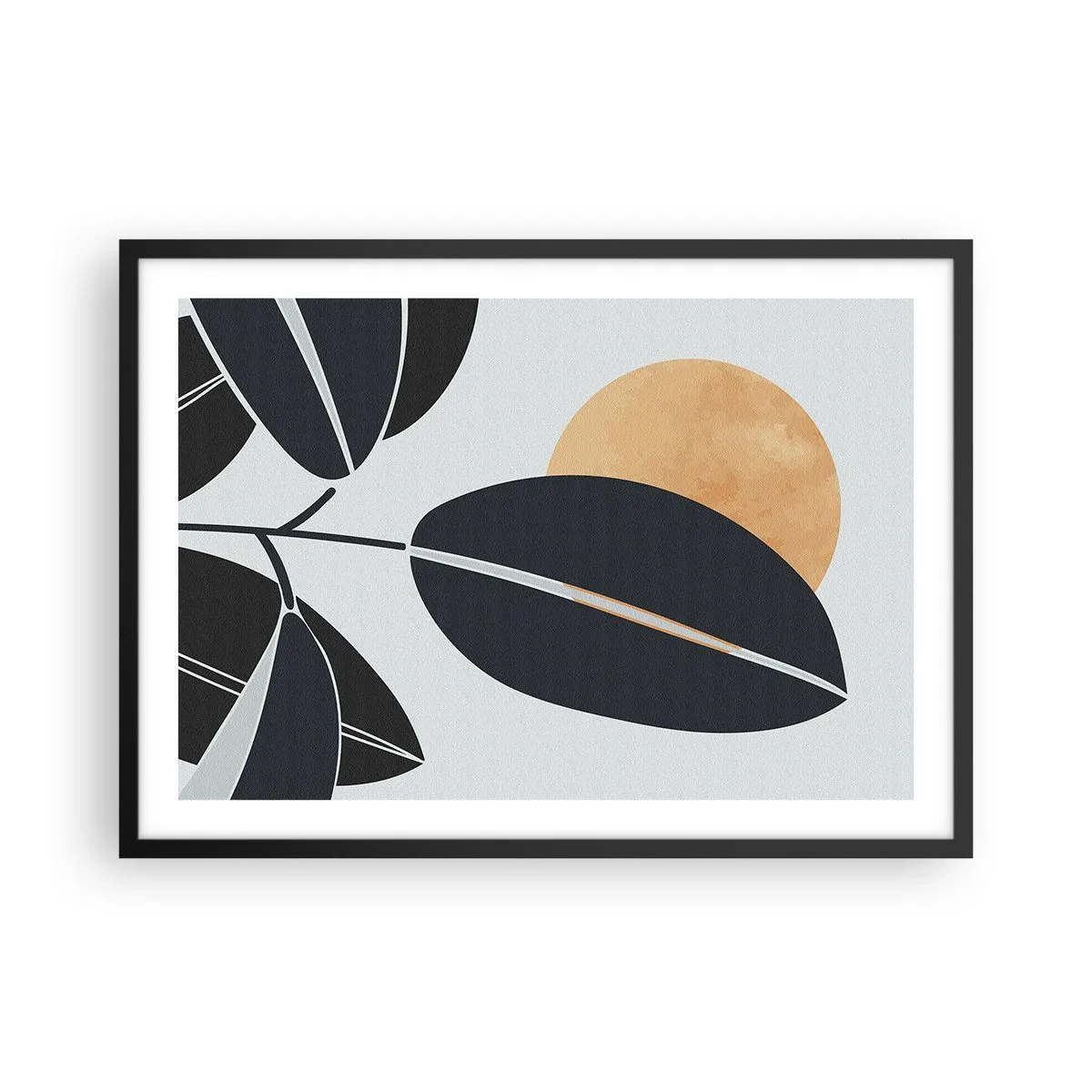 Affisch i svart ram - Het sommardag - 70x50 cm