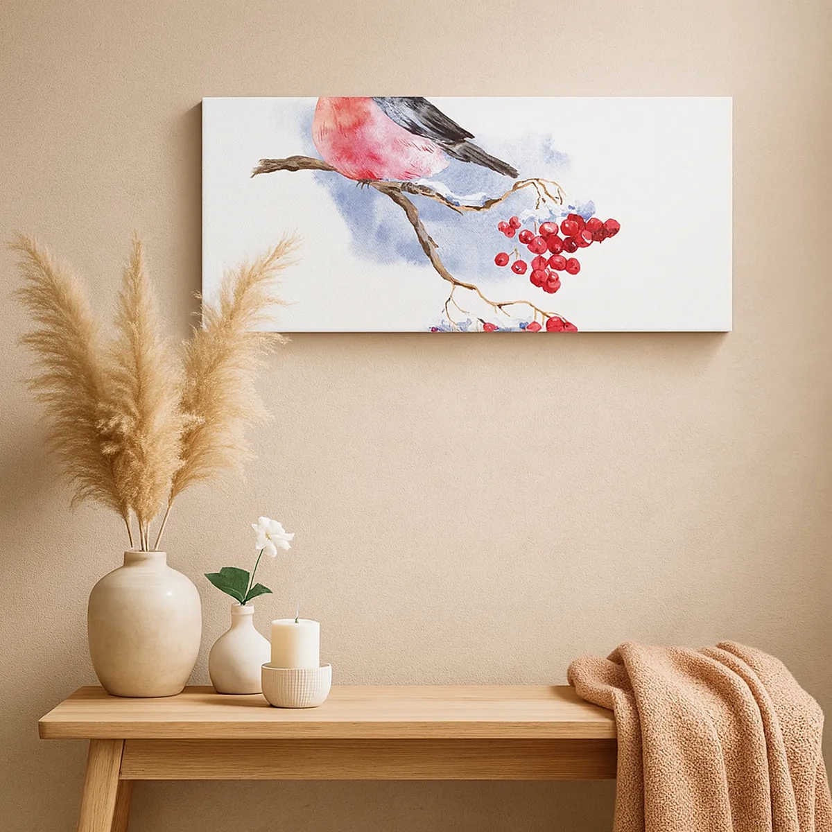 Canvastavla - Bild på duk - Vinter i färger - 30x30 cm