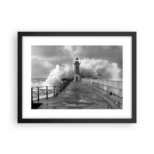 Affisch i svart ram - Orädd - 40x30 cm