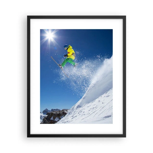 Affisch i svart ram - Dansar med fjällen - 40x50 cm