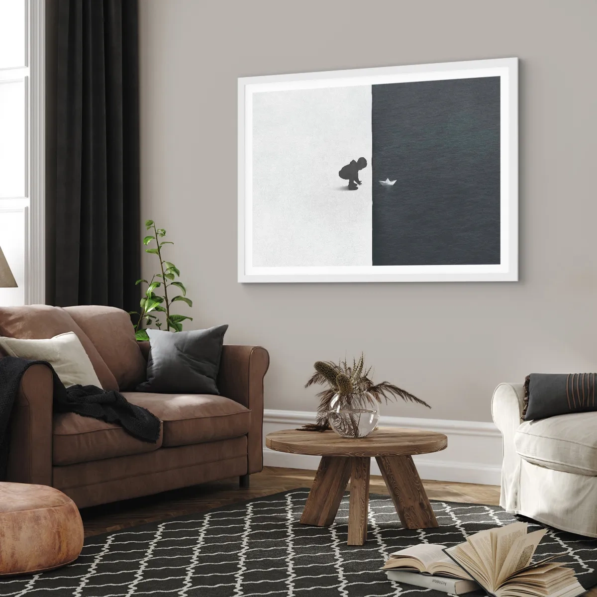 Affisch i vit ram - En stor expedition - 100x70 cm