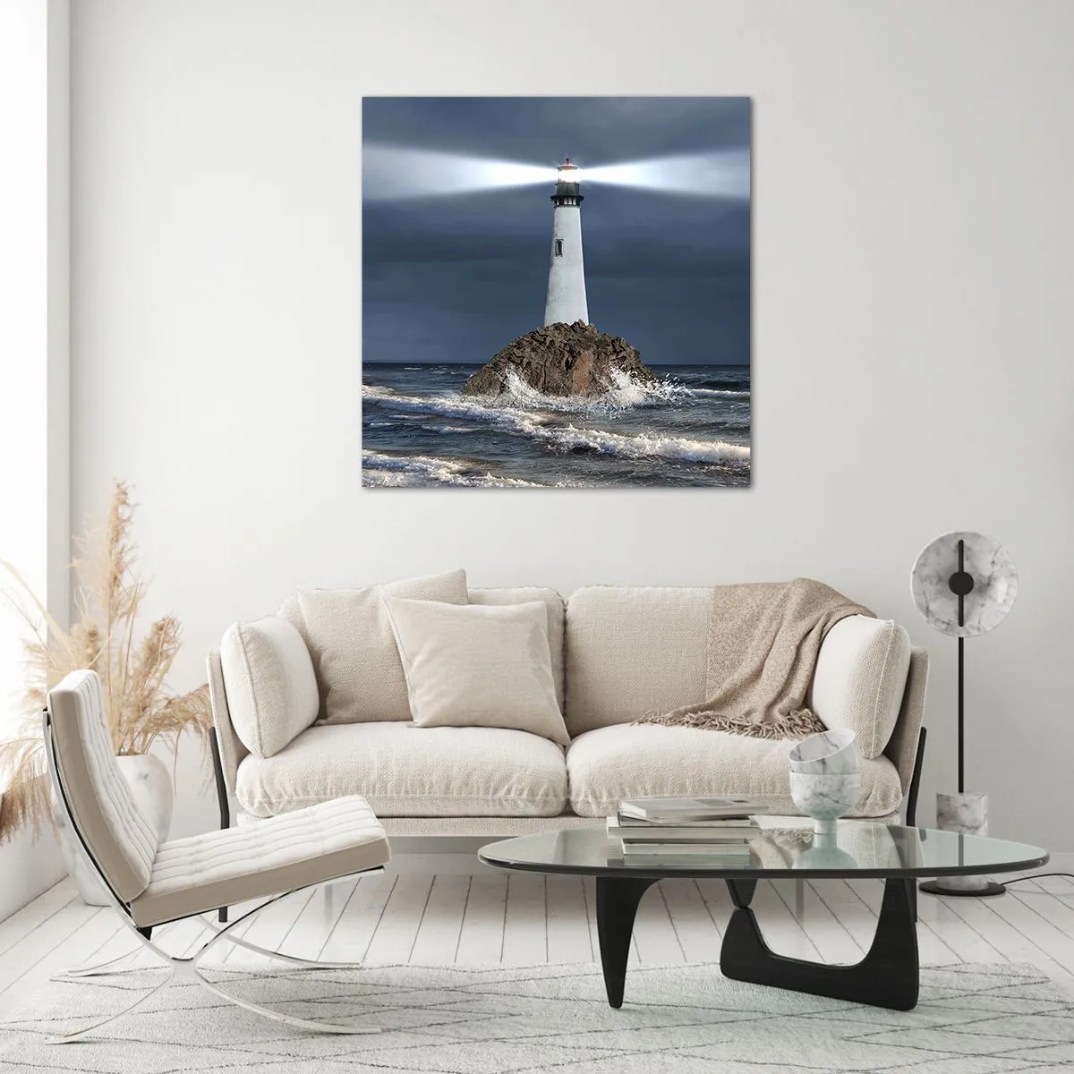 Glastavla - Bild på glas - Här...här...här! - 50x50 cm