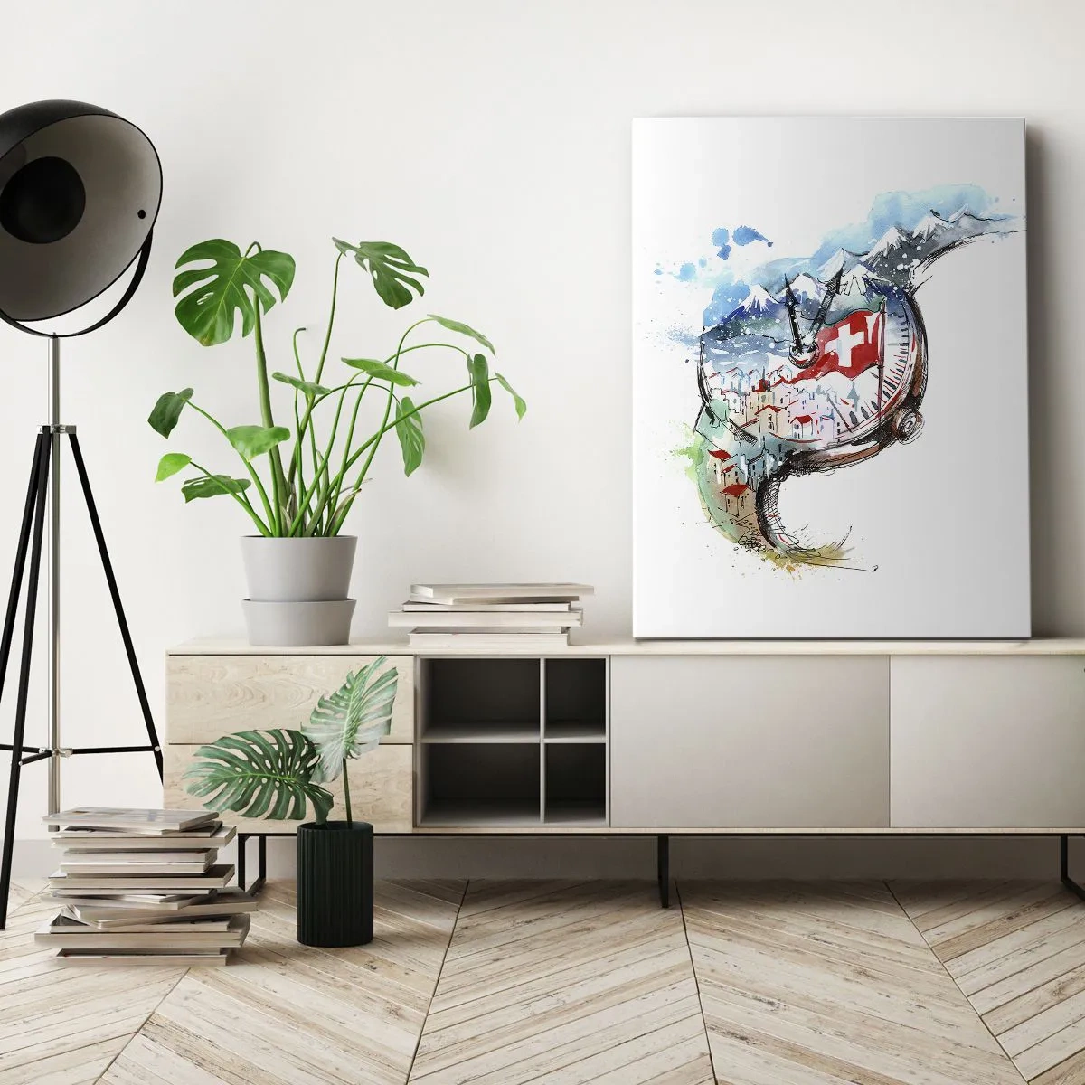 Canvastavla - Bild på duk - Schweiz anda - 50x70 cm