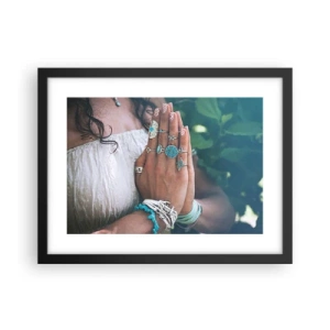 Affisch i svart ram - Välkommen till existensens centrum - 40x30 cm