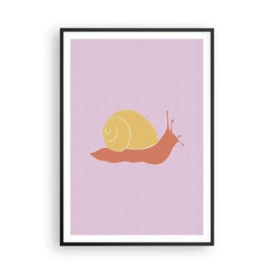 Affisch i svart ram - Det är ingen brådska - 70x100 cm