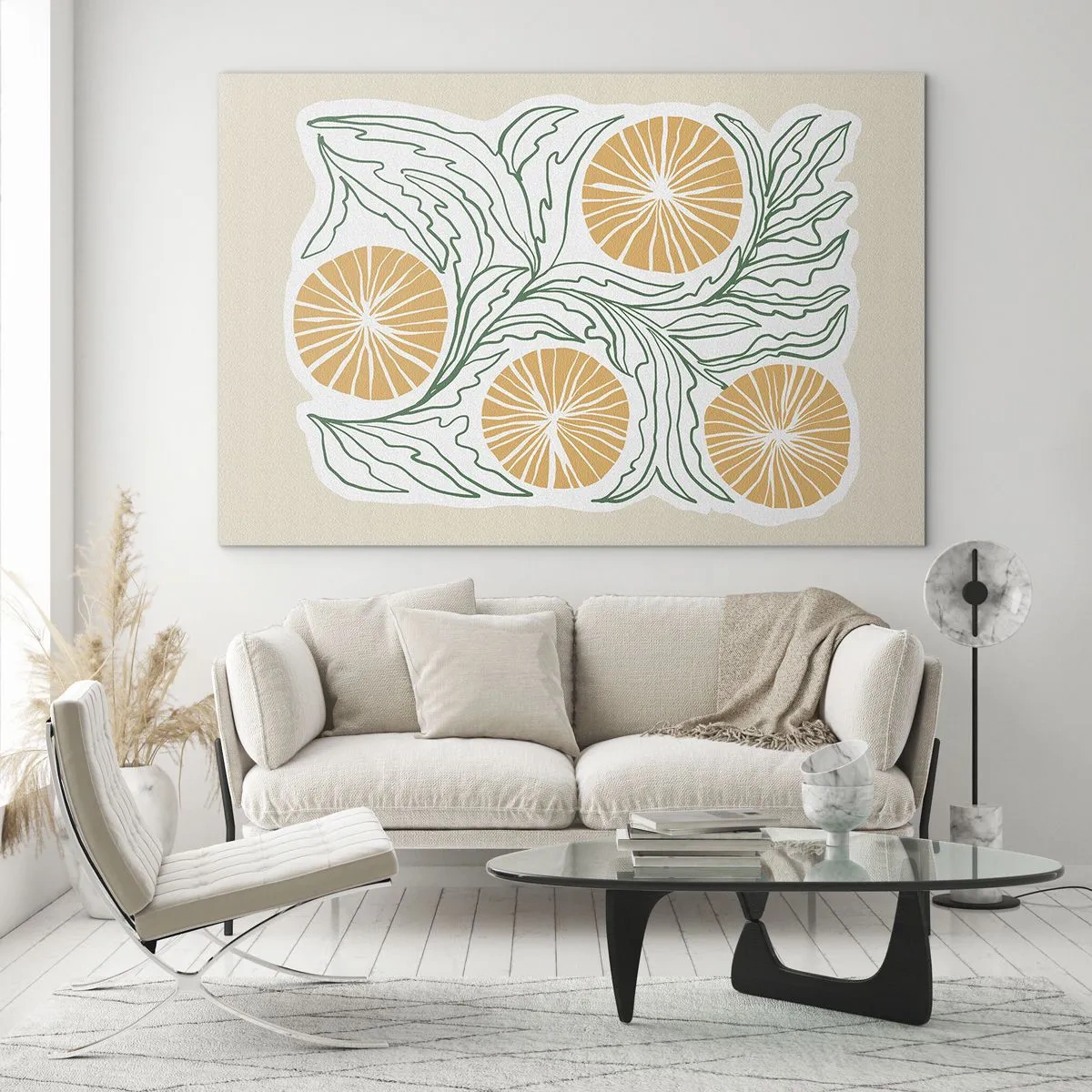 Glastavla - Bild på glas - Etniskt med en touch av abstraktion - 120x80 cm