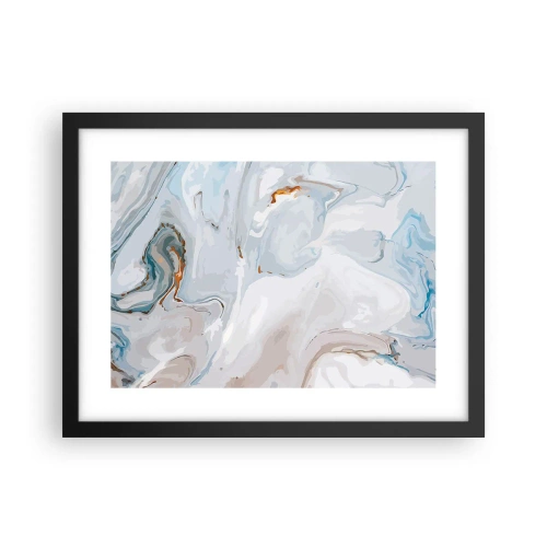 Affisch i svart ram - Utbuktande vithet - 40x30 cm