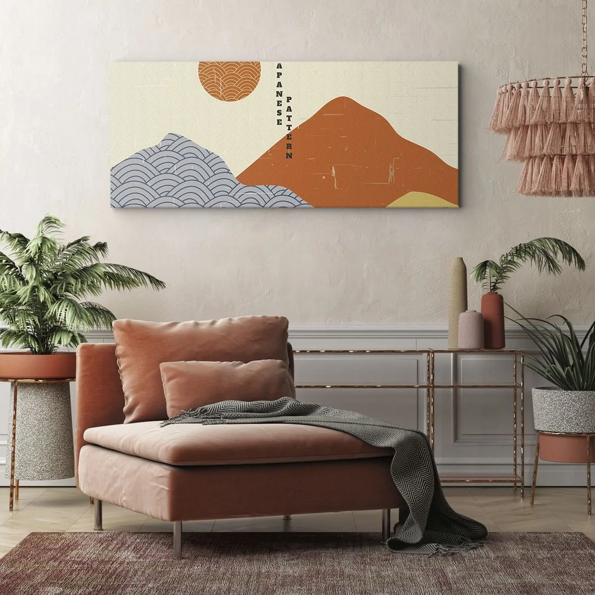 Canvastavla - Bild på duk - I den japanska andan - 100x40 cm