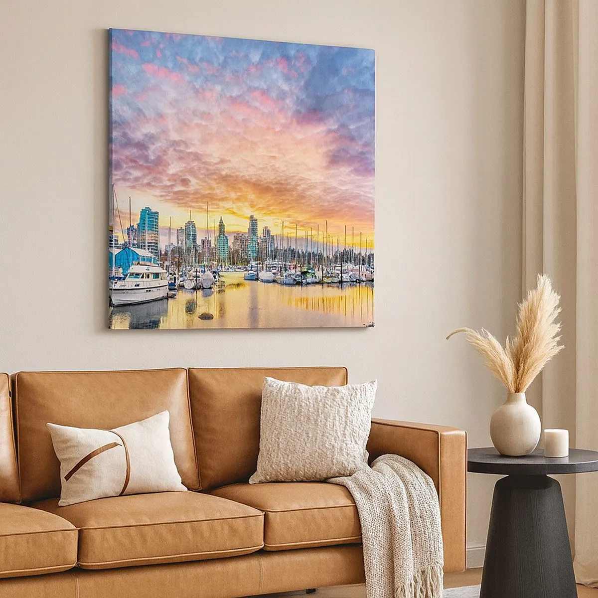 Canvastavla - Bild på duk - Tusen seglares stad - 30x30 cm