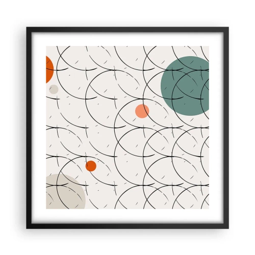 Affisch i svart ram - I popkonstens anda - 50x50 cm
