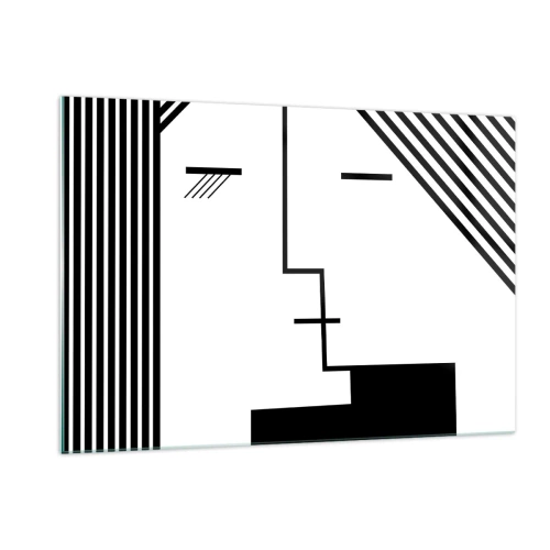 Glastavla - Bild på glas - Bara en kyss - 120x80 cm