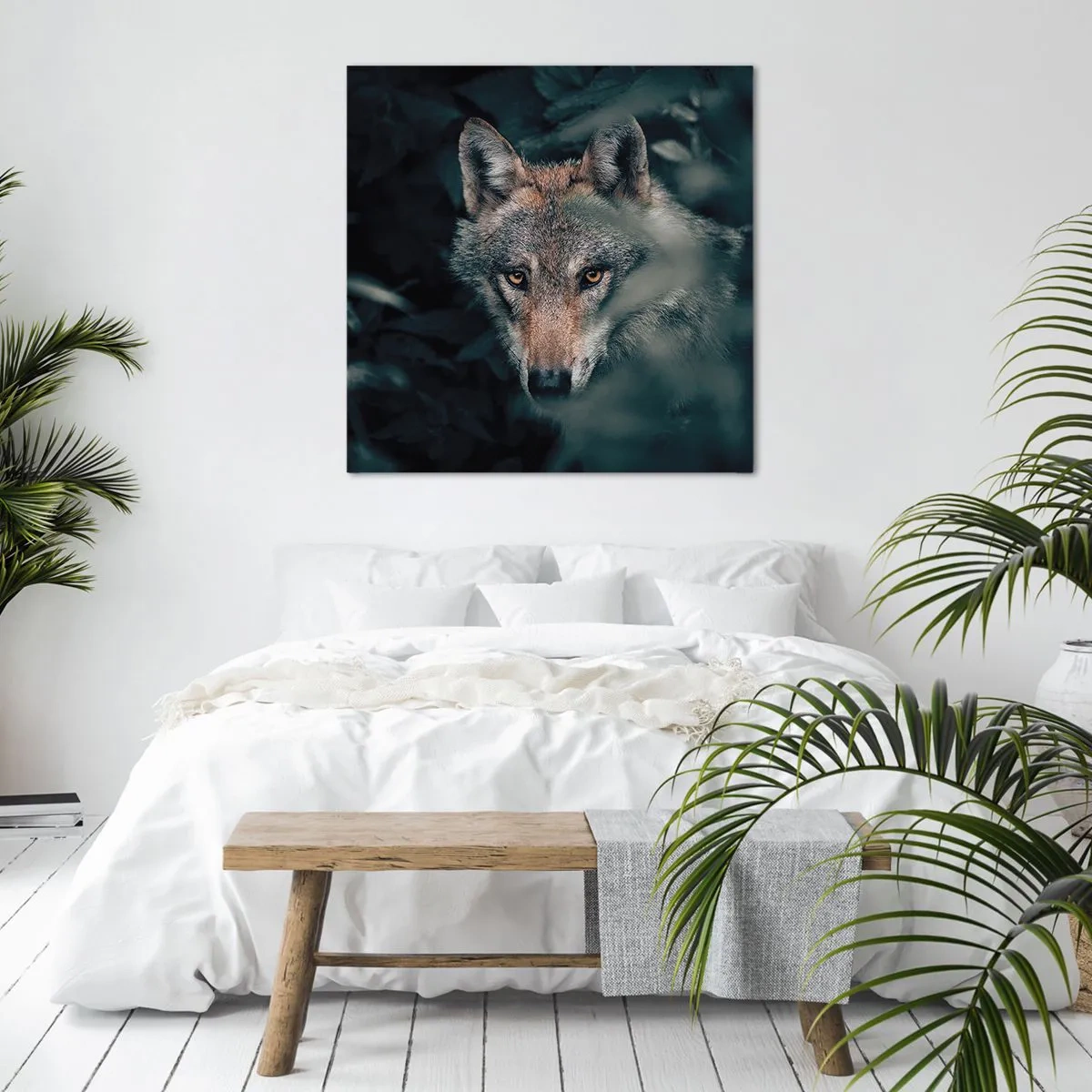 Canvastavla - Bild på duk - Jägare - 50x50 cm