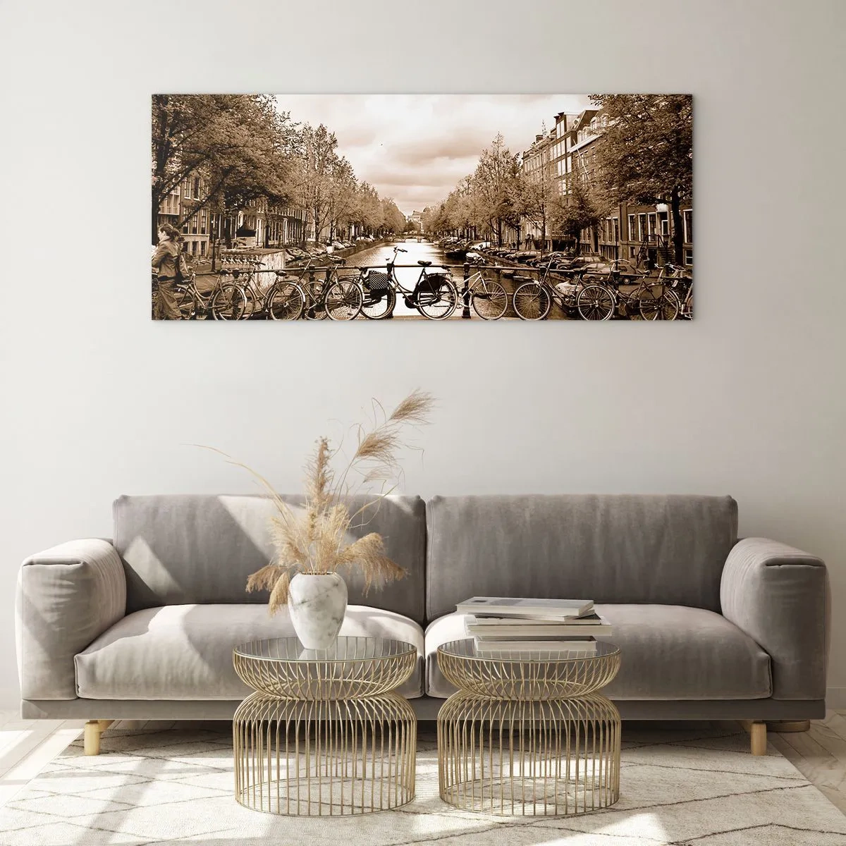 Glastavla - Bild på glas - Holländsk stämning - 100x40 cm