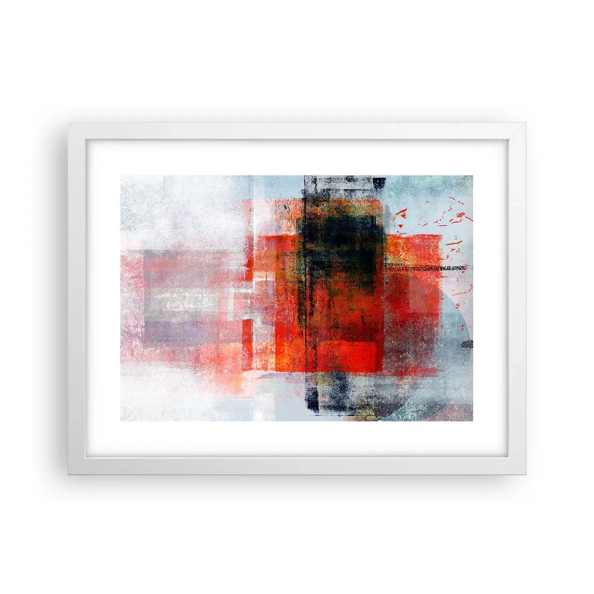 Affisch i vit ram - Glödande komposition - 40x30 cm