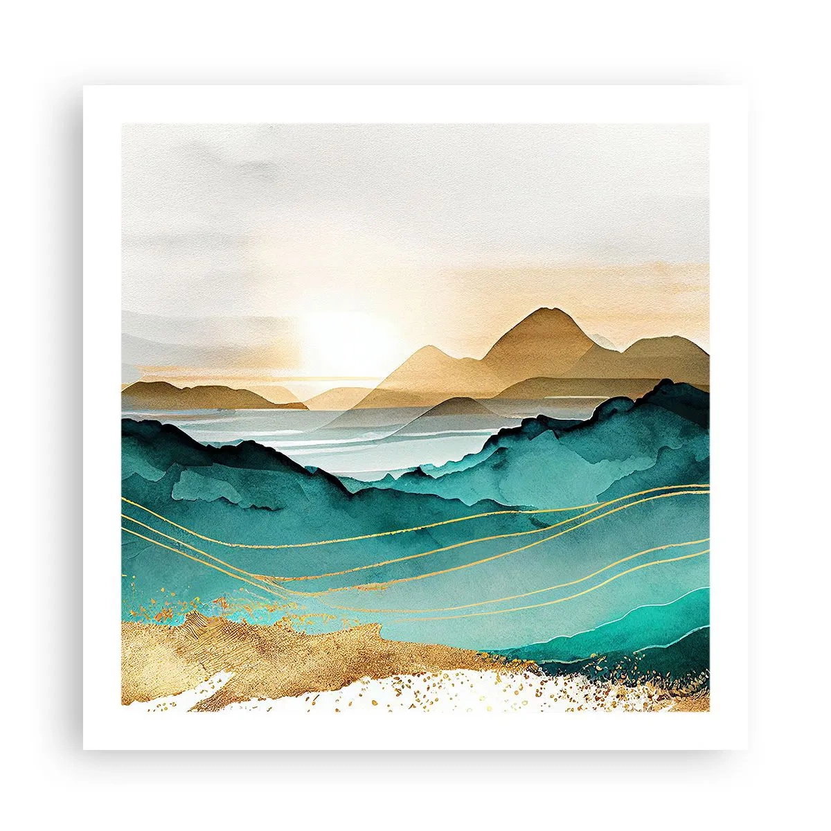 Affisch - På gränsen till abstraktion - landskap - 60x60 cm
