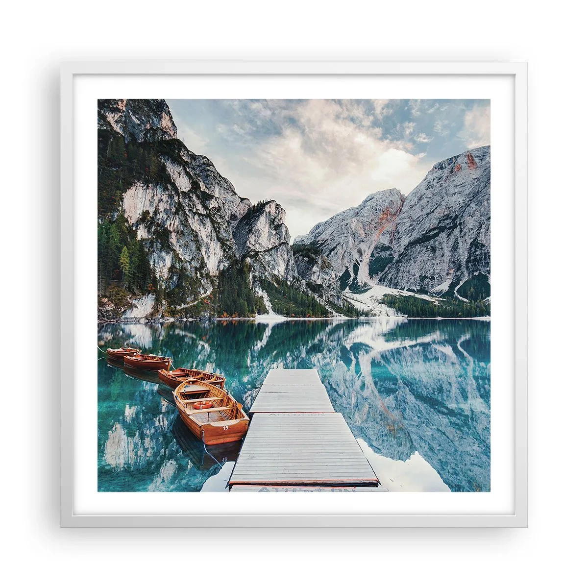 Affisch i vit ram - Vi visar dig skönhet - 60x60 cm