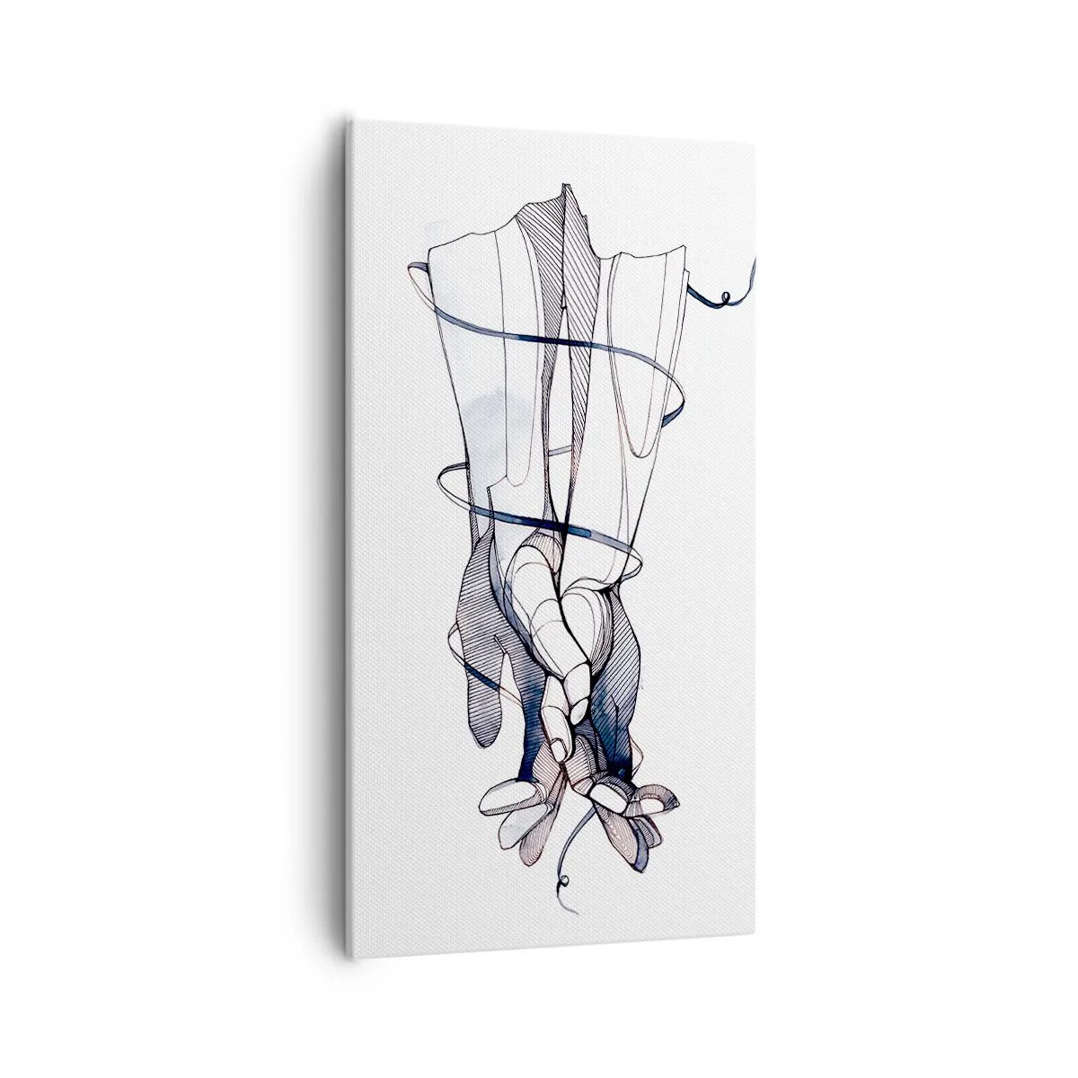Canvastavla - Bild på duk - Smekningens studie - 55x100 cm